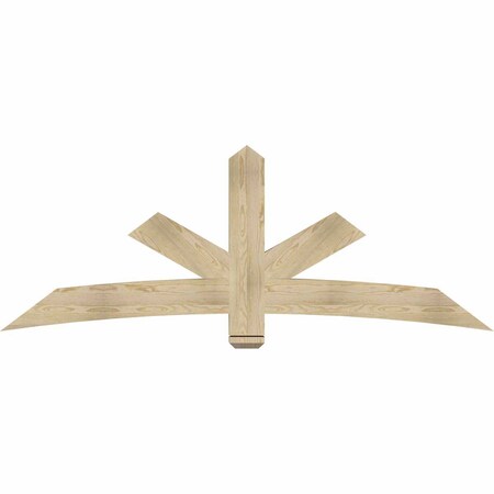 Ekena Millwork Alberta Rough Sawn Timber Gable Bracket, Douglas Fir, 84"W x 31"H x 4"D x 6"F, 9/12 Pitch GBW084X31X0406ALB00RDF